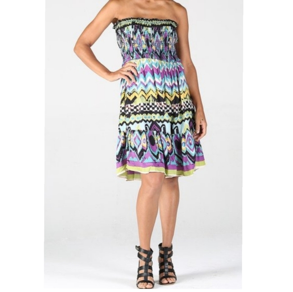 FINAL SALE 🆕🌿BOHO TUBE TOP DRESS🌿 - Picture 4 of 4